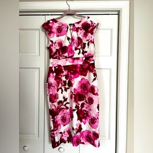 Gabby Skye NWT | Sleeveless Floral Print White Pink. Sz 10 Women’s - Beautiful!